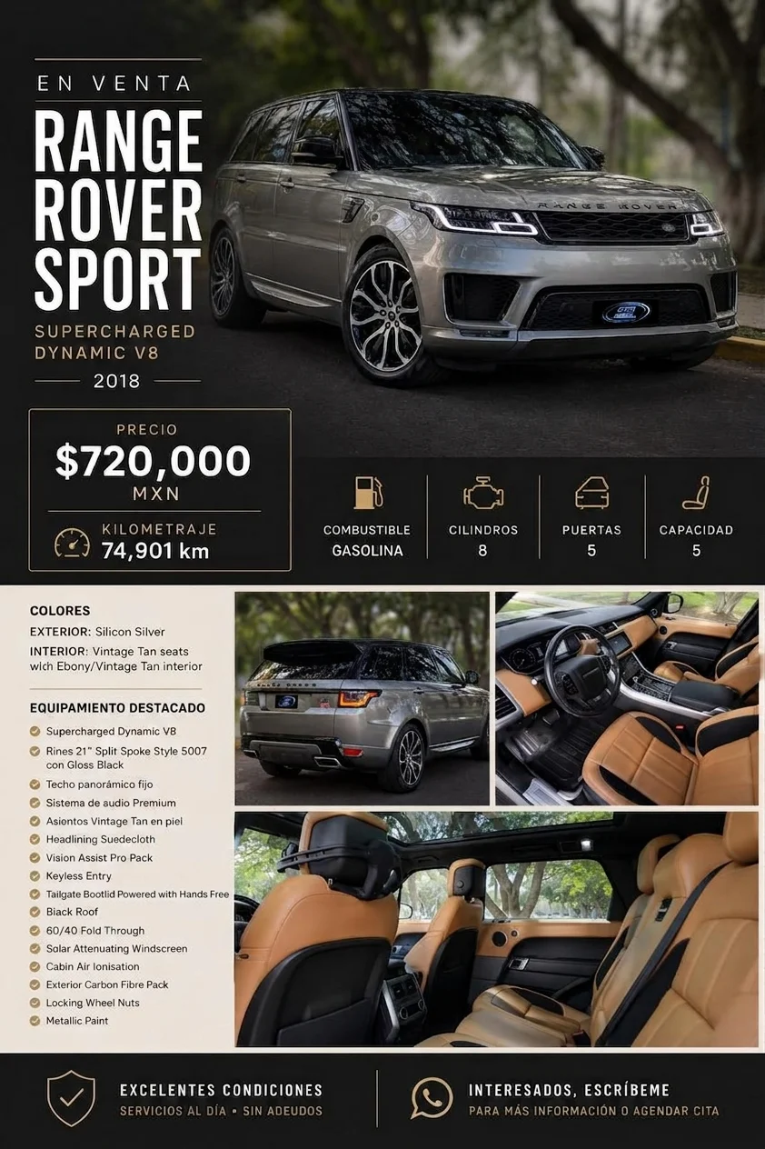 Autos seminuevos - Land-rover Range-rover 2018